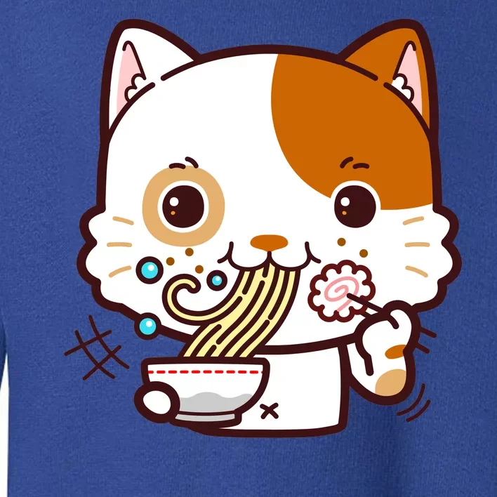 Kawaii Ramen Cat Toddler Sweatshirt