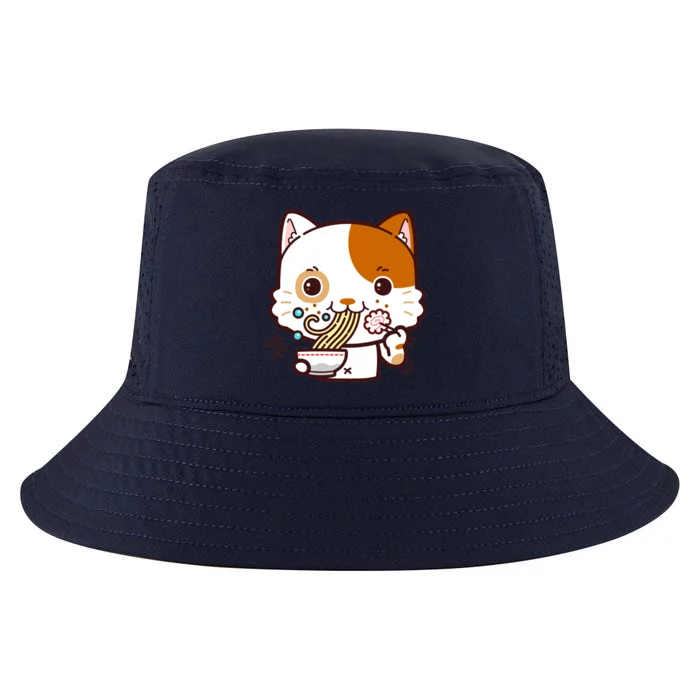 Kawaii Ramen Cat Cool Comfort Performance Bucket Hat