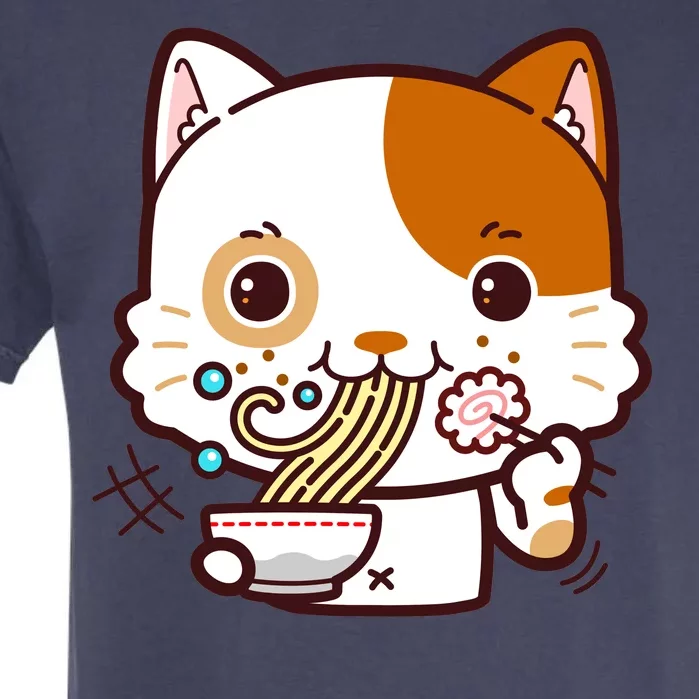 Kawaii Ramen Cat Garment-Dyed Heavyweight T-Shirt