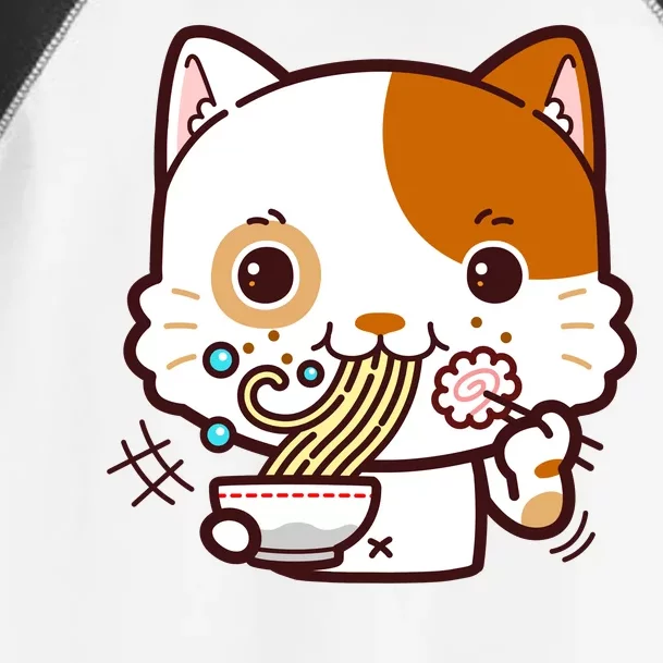 Kawaii Ramen Cat Toddler Fine Jersey T-Shirt