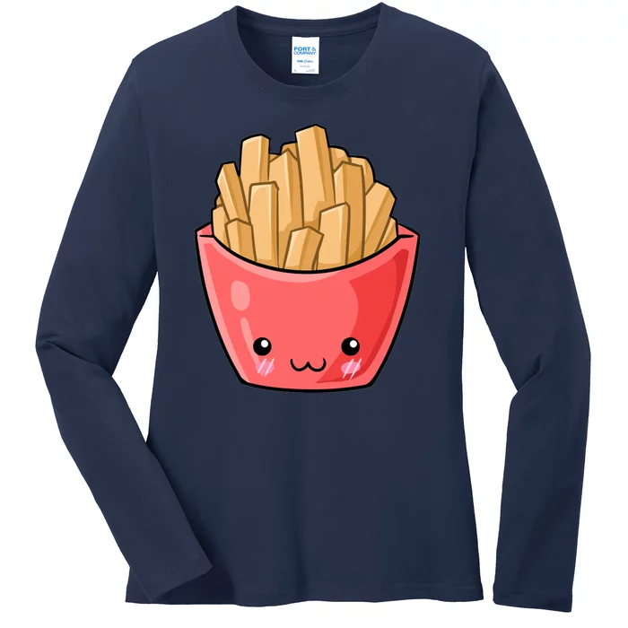 Kawii French Fry Ladies Long Sleeve Shirt