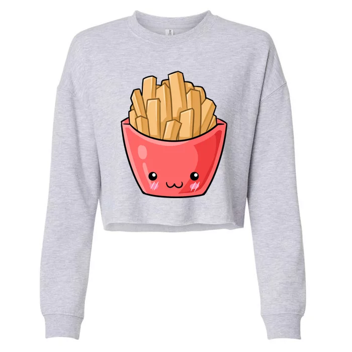 Kawii French Fry Cropped Pullover Crew