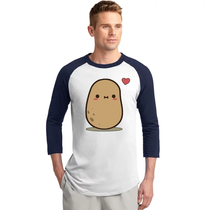 Kawii Potato Baseball Sleeve Shirt