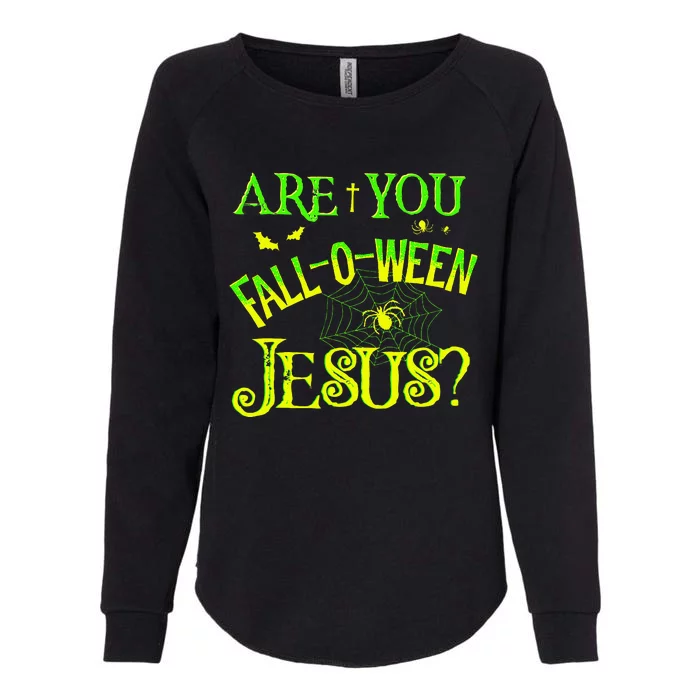 Kids Are You Fall O Ween Jesus Christian Halloween Costume Funny Womens California Wash Sweatshirt