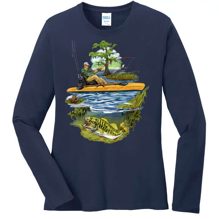 Kayak Fishing Ladies Long Sleeve Shirt