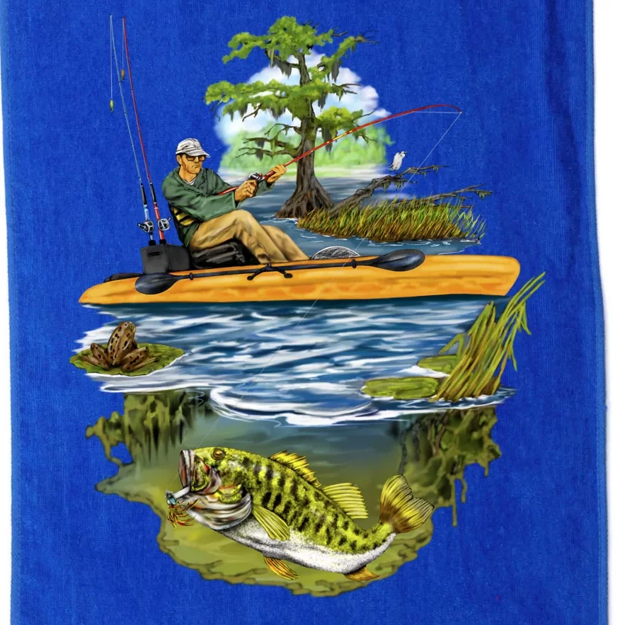 Kayak Fishing Platinum Collection Golf Towel