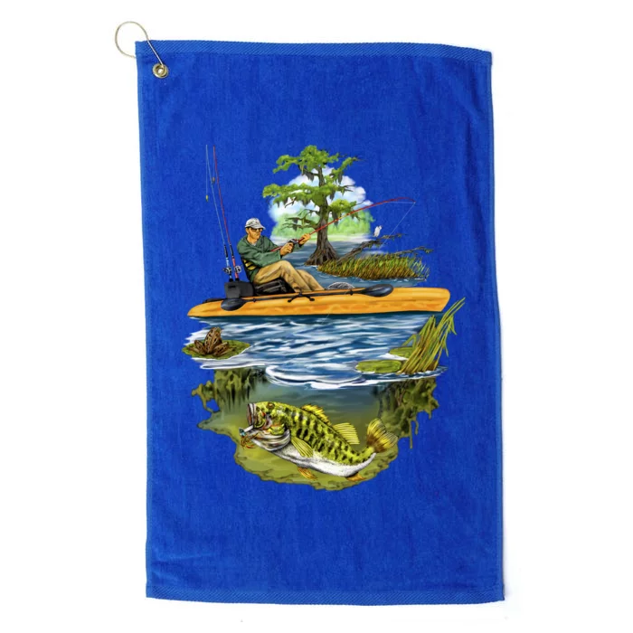 Kayak Fishing Platinum Collection Golf Towel