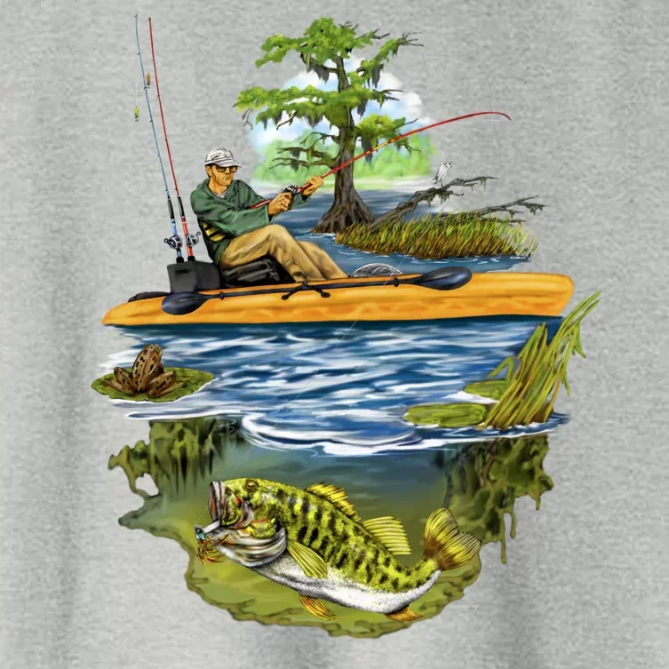 Kayak Fishing Women's Crop Top Tee