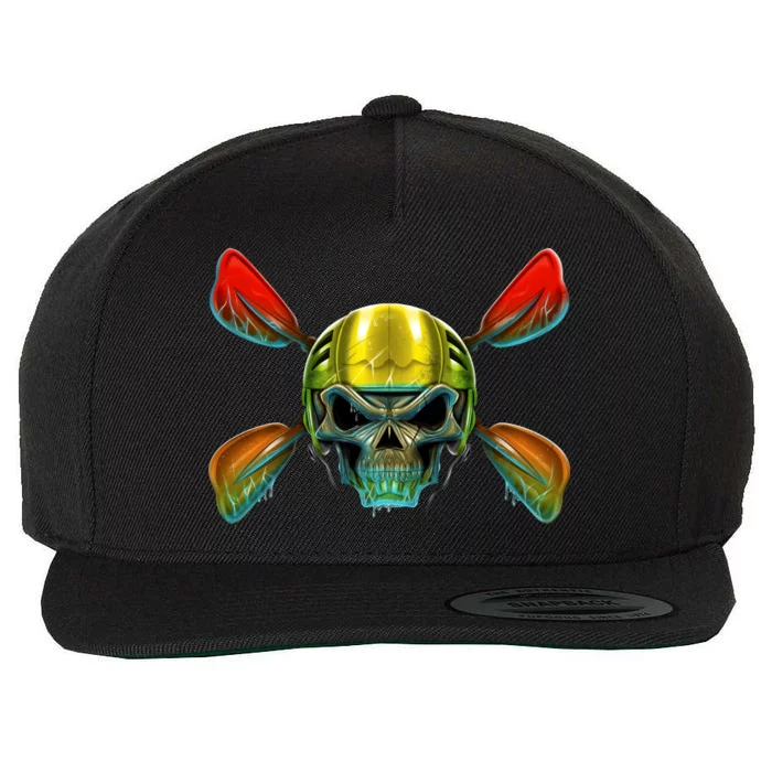 Kayak Skull Wool Snapback Cap