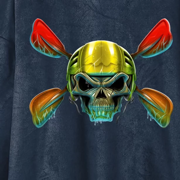 Kayak Skull Hooded Wearable Blanket