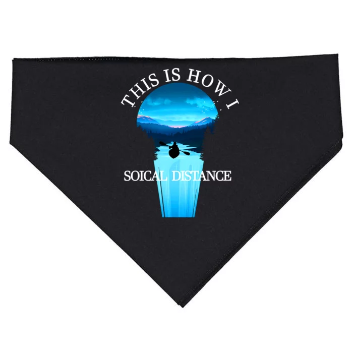 Kayak This Is How I Social Distancing USA-Made Doggie Bandana