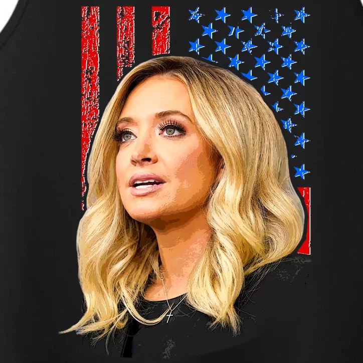 Kayleigh McEnany USA Flag Performance Tank