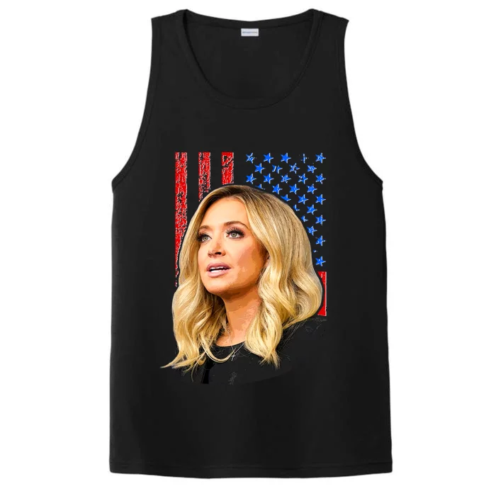 Kayleigh McEnany USA Flag Performance Tank