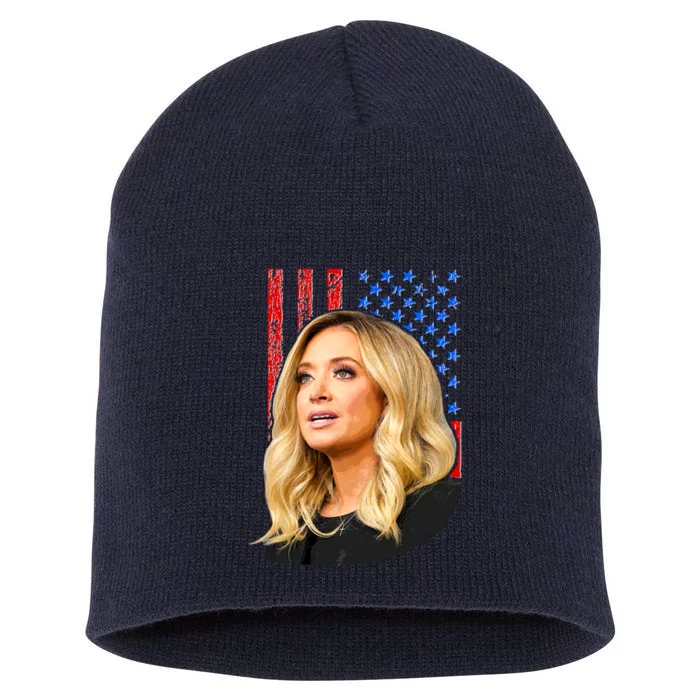 Kayleigh McEnany USA Flag Short Acrylic Beanie