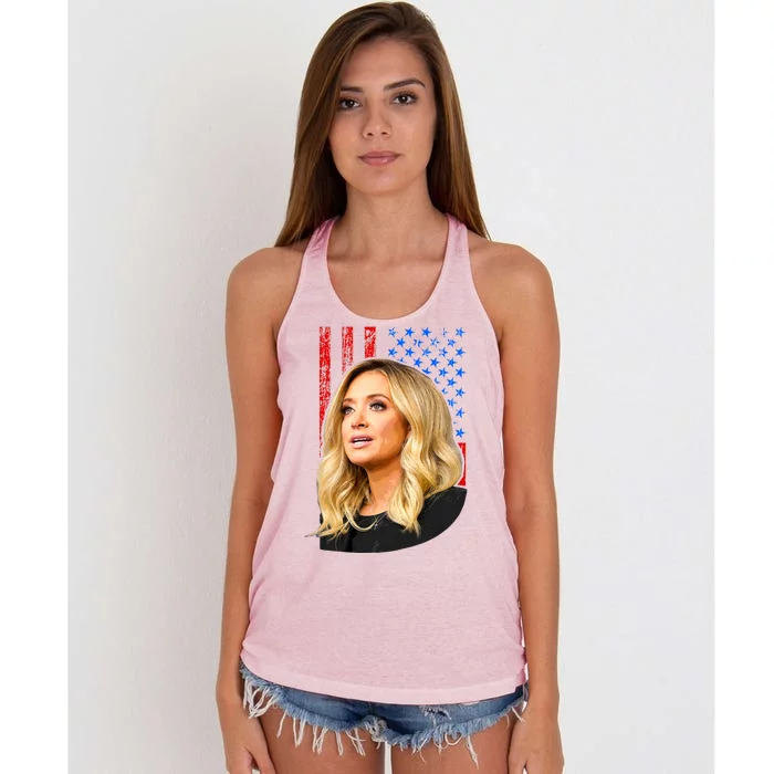 Kayleigh McEnany USA Flag Women's Knotted Racerback Tank