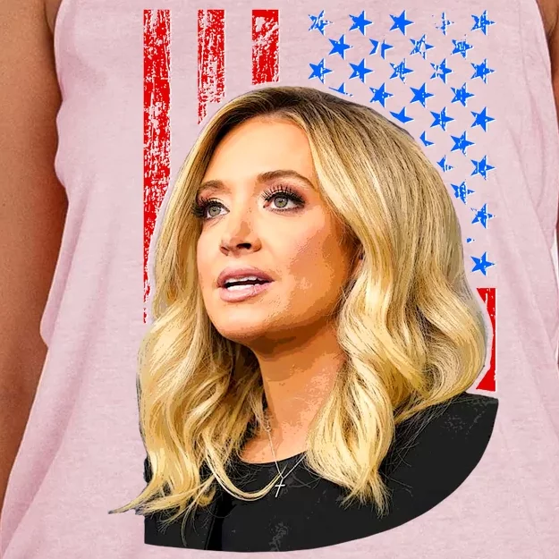 Kayleigh McEnany USA Flag Women's Knotted Racerback Tank