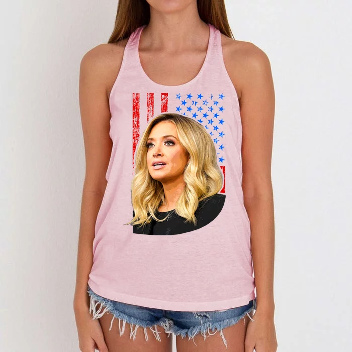 Kayleigh McEnany USA Flag Women's Knotted Racerback Tank