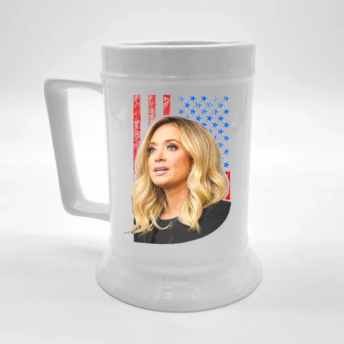 Kayleigh McEnany USA Flag Front & Back Beer Stein