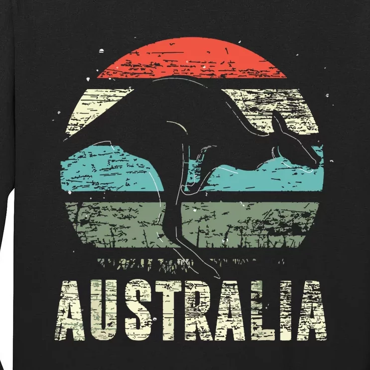 Kangaroo Aussie Zoo Animal Lover Retro Australia Tall Long Sleeve T-Shirt