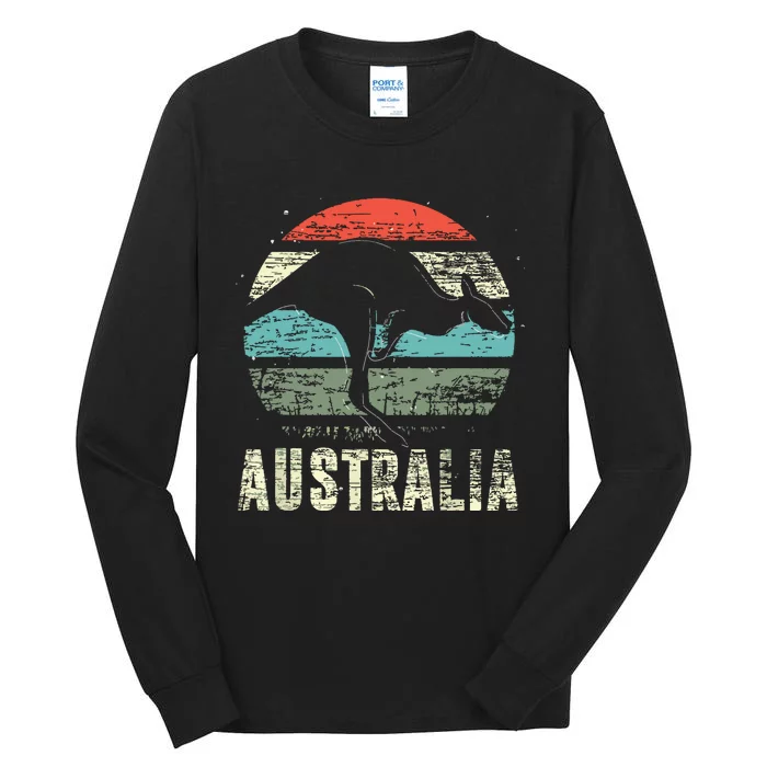 Kangaroo Aussie Zoo Animal Lover Retro Australia Tall Long Sleeve T-Shirt