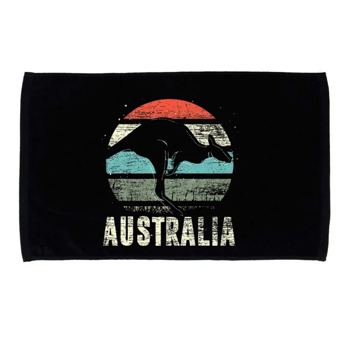 Kangaroo Aussie Zoo Animal Lover Retro Australia Microfiber Hand Towel