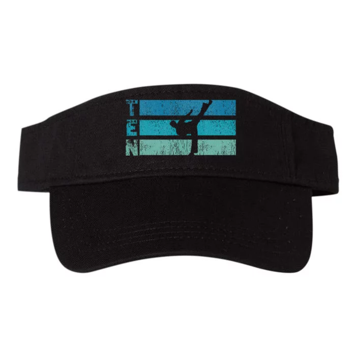 Karate Birthday 10 Year Year Taekwondo Valucap Bio-Washed Visor