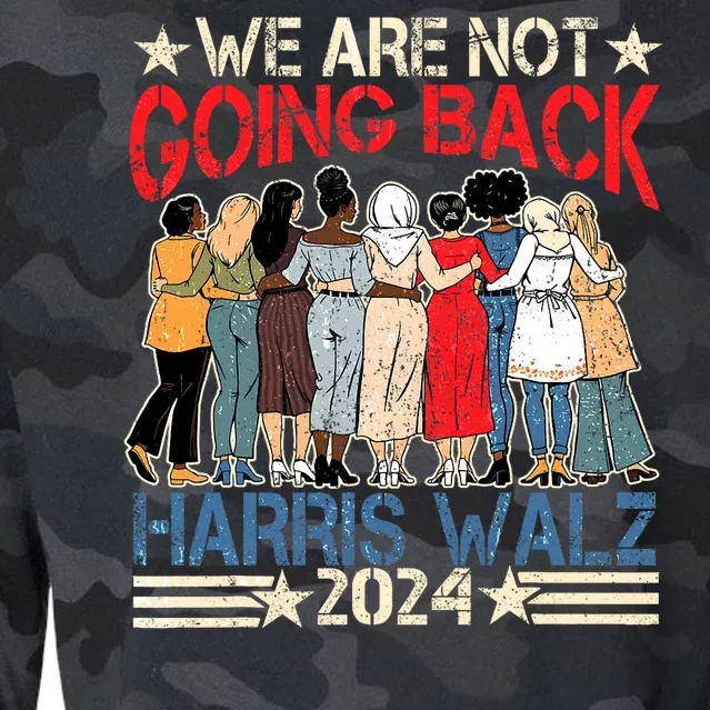 Kamala Blue.Wave 2024 We.Are Not Going Back Cropped Pullover Crew