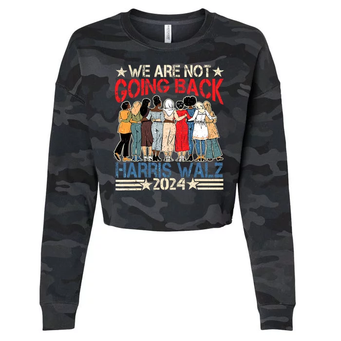 Kamala Blue.Wave 2024 We.Are Not Going Back Cropped Pullover Crew