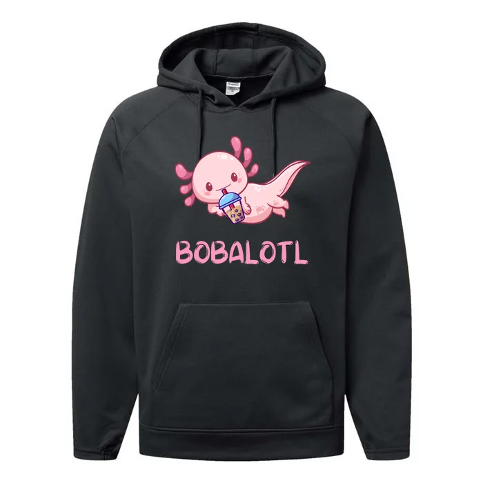 Kawaii Bobalotl Axolotl Bubble Boba Tea Performance Fleece Hoodie