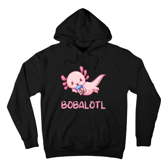 Kawaii Bobalotl Axolotl Bubble Boba Tea Tall Hoodie