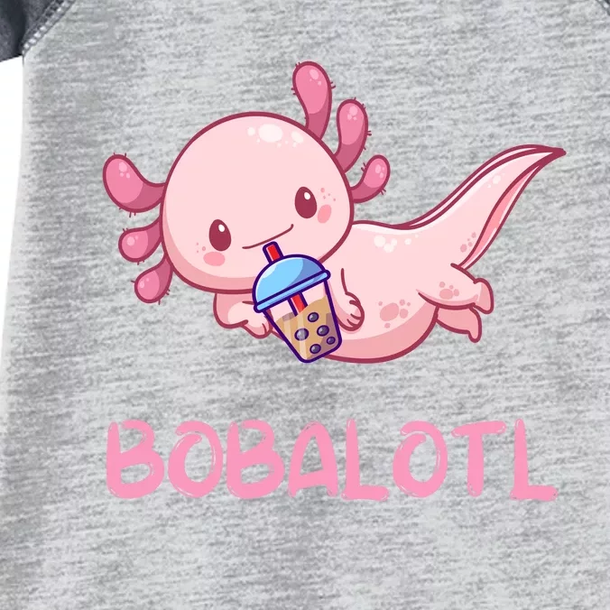 Kawaii Bobalotl Axolotl Bubble Boba Tea Infant Baby Jersey Bodysuit