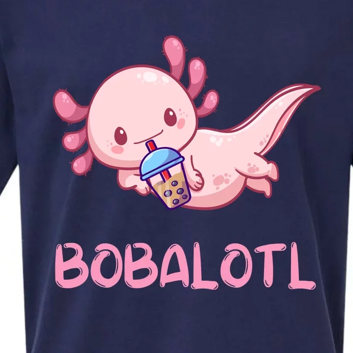 Kawaii Bobalotl Axolotl Bubble Boba Tea Sueded Cloud Jersey T-Shirt