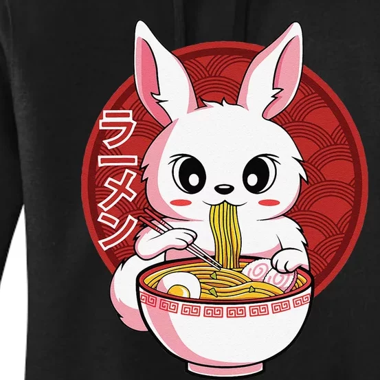 Kawaii Bunny Anime Ra Japanese Noodles Rabbit Lover Women's Pullover Hoodie