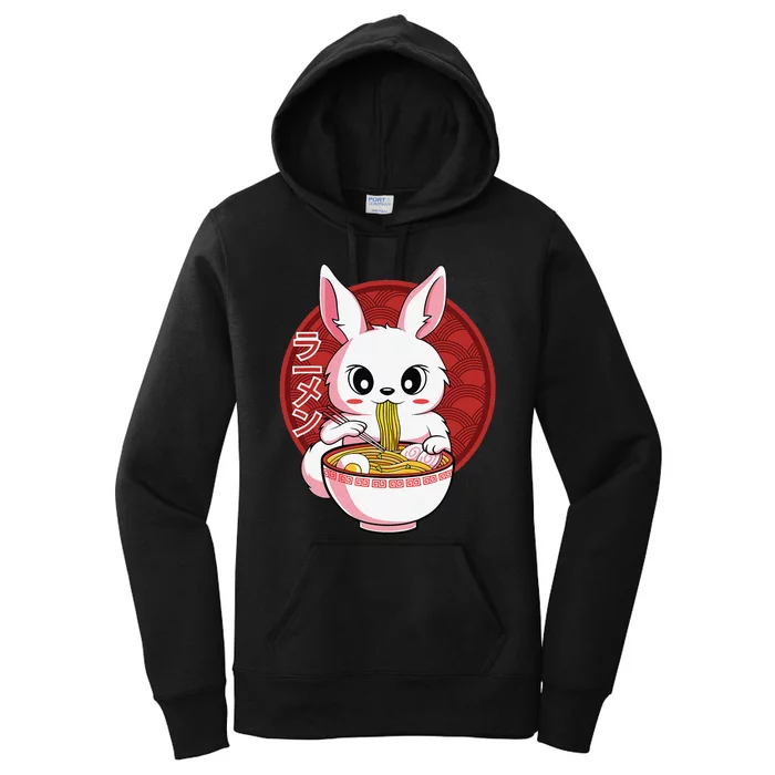 Kawaii Bunny Anime Ra Japanese Noodles Rabbit Lover Women's Pullover Hoodie