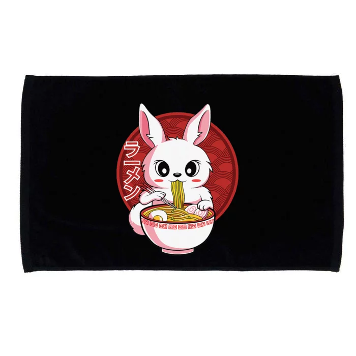 Kawaii Bunny Anime Ra Japanese Noodles Rabbit Lover Microfiber Hand Towel