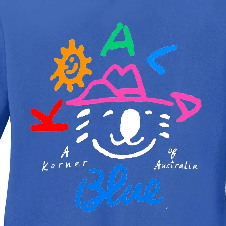 Koala Blue Australia Cute Rip Olivia Ladies Long Sleeve Shirt