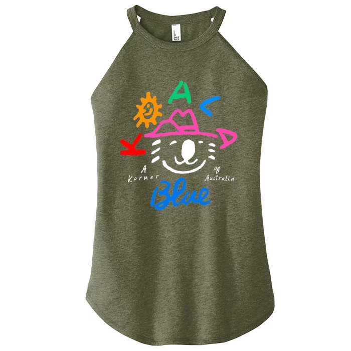 Koala Blue Australia Cute Rip Olivia Women’s Perfect Tri Rocker Tank