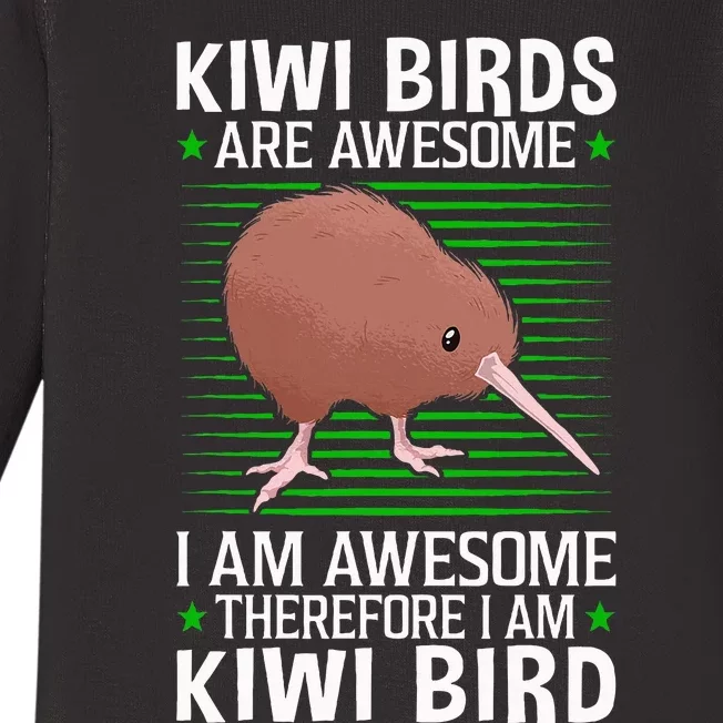 Kiwi Birds Are Awesome Flightless Kiwi Bird Baby Long Sleeve Bodysuit