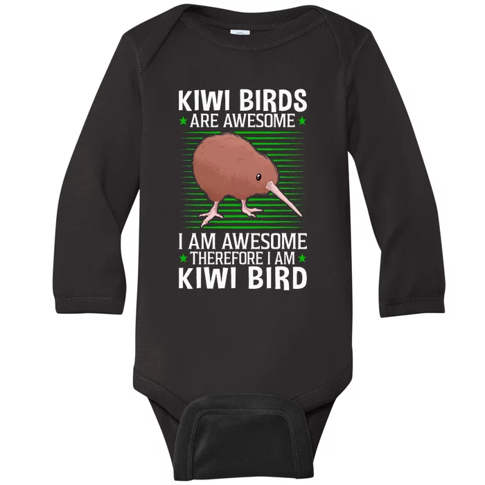 Kiwi Birds Are Awesome Flightless Kiwi Bird Baby Long Sleeve Bodysuit