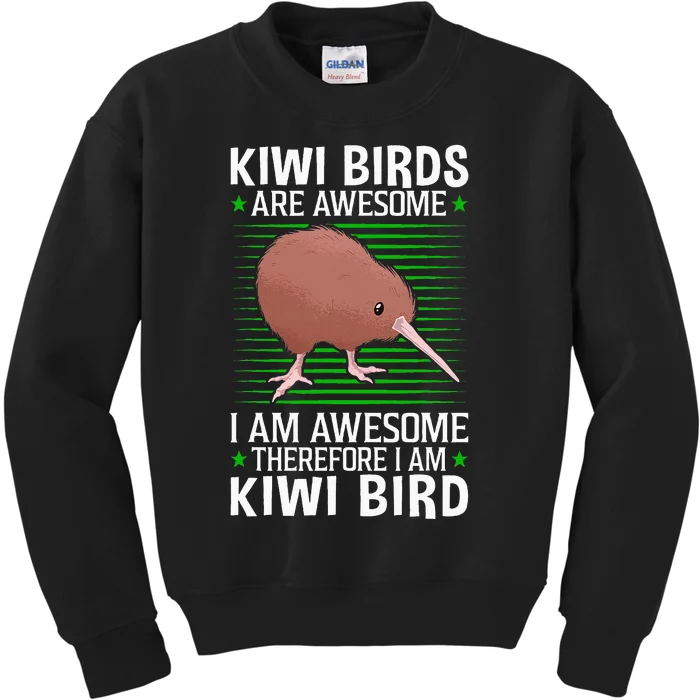 Kiwi Birds Are Awesome Flightless Kiwi Bird Kids Sweatshirt