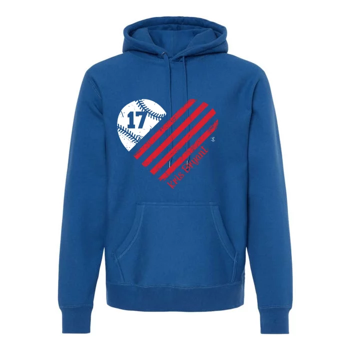 Kris Bryant Baseball Flag Heart Gift Cute Gift Premium Hoodie