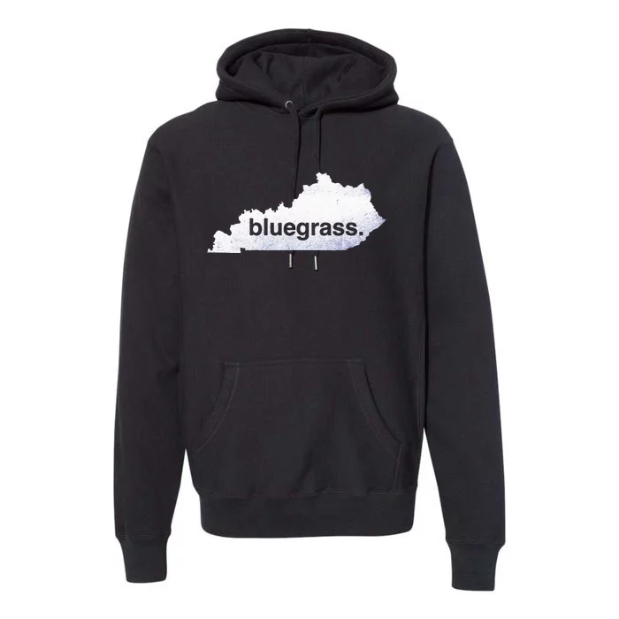 Kentucky Bluegrass Bluegrass Map Of Kentucky Premium Hoodie