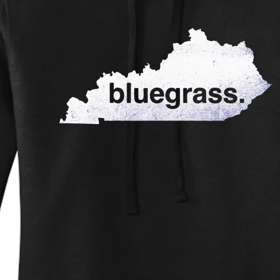 Kentucky Bluegrass Bluegrass Map Of Kentucky Women's Pullover Hoodie