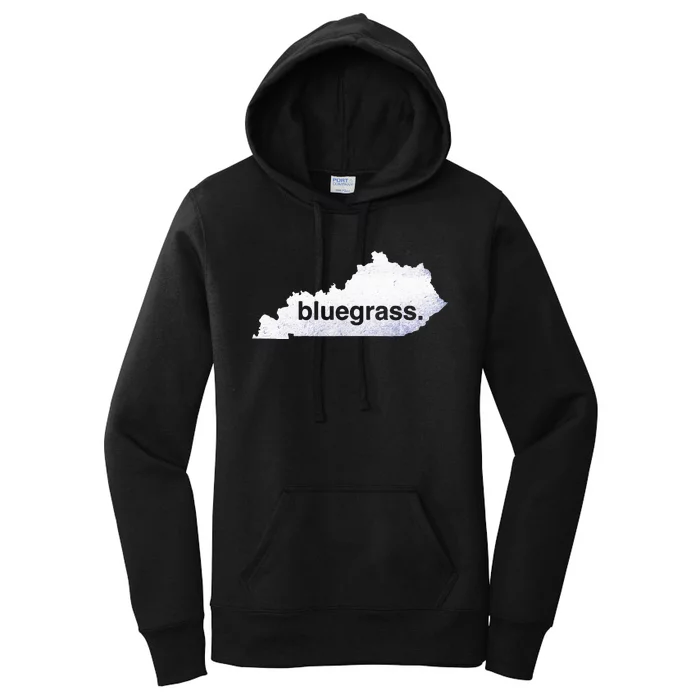 Kentucky Bluegrass Bluegrass Map Of Kentucky Women's Pullover Hoodie