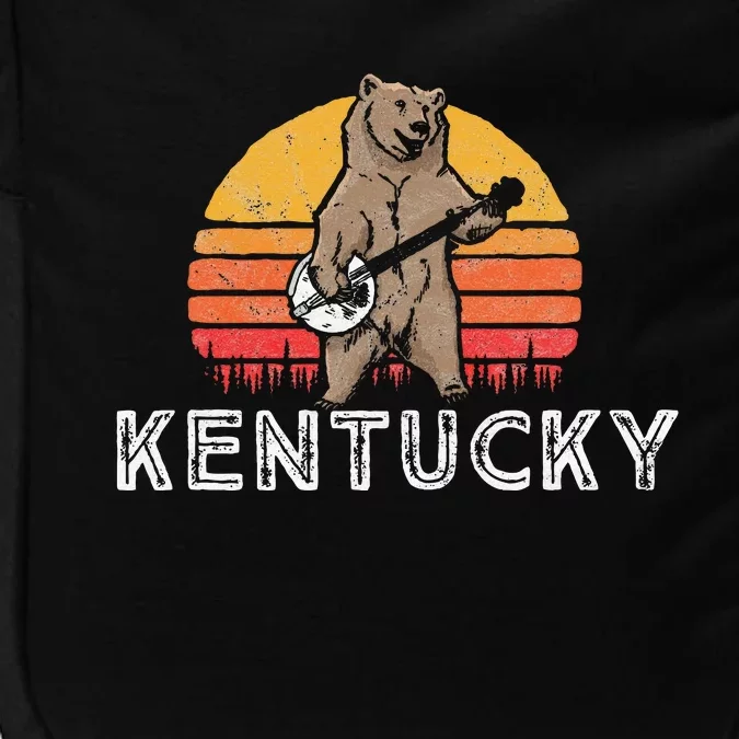 Kentucky Bluegrass Banjo Bear Funny Retro Graphic Impact Tech Backpack