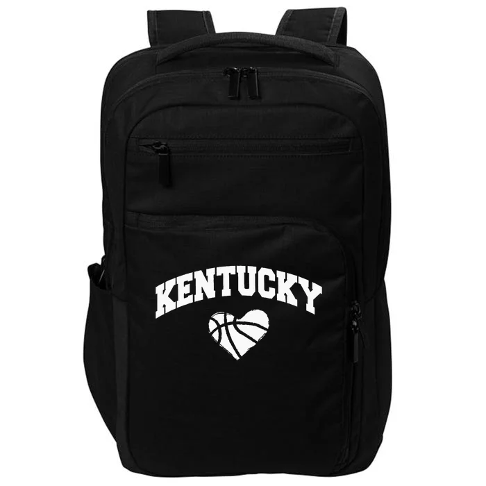 Kentucky Blue Basketball Heart Design Impact Tech Backpack