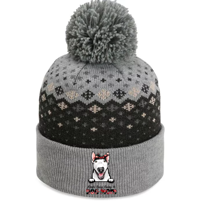 Kinda Busy Being A Dog Mom Floral The Baniff Cuffed Pom Beanie