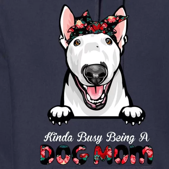 Kinda Busy Being A Dog Mom Floral Premium Hoodie