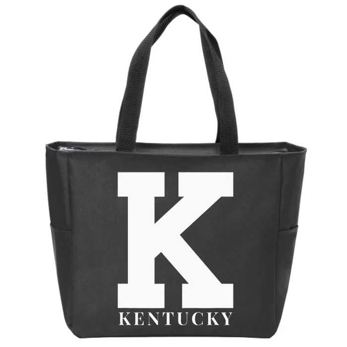 Kentucky Big Blue Basketball Football Zip Tote Bag