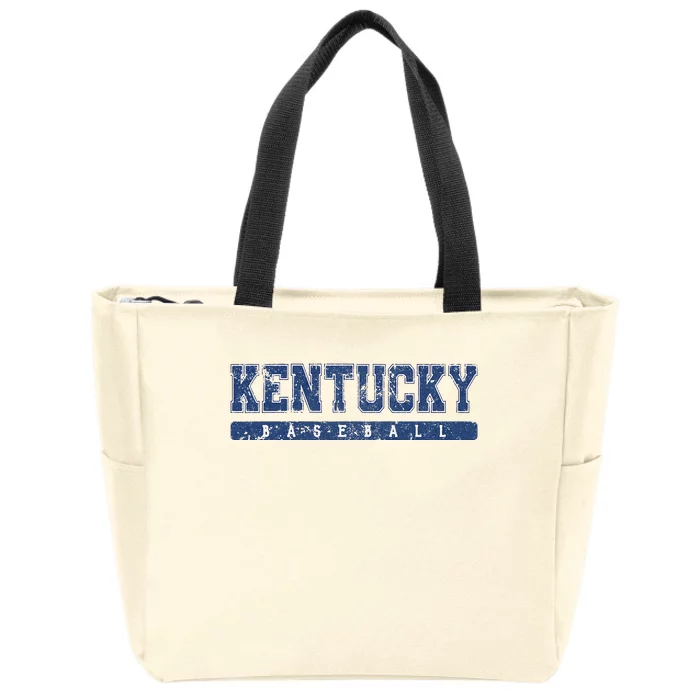 Kentucky Baseball Blue Vintage Zip Tote Bag